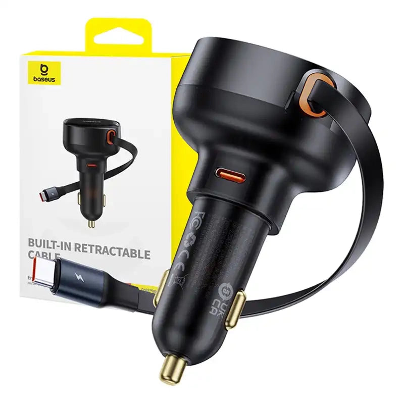 Cumpara acum Încărcător de mașină Baseus Enjoyment Pro cu cablu USB-C, 60W (negru) de la Mesterul Minune