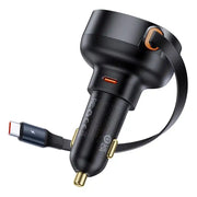 Cumpara acum Încărcător de mașină Baseus Enjoyment Pro cu cablu USB-C, 60W (negru) de la Mesterul Minune