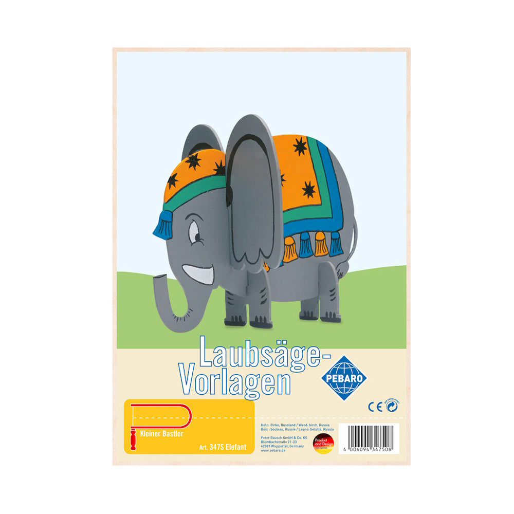 Cumpara acum Sablon din lemn, elefant, pentru traforaj, dimensiunea A4, Pebaro 347S de la Mesterul Minune