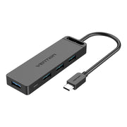 Cumpara acum Hub 5in1 cu 4 porturi USB 3.0 și cablu USB-C Vention TGKBD 0,5m negru de la Mesterul Minune