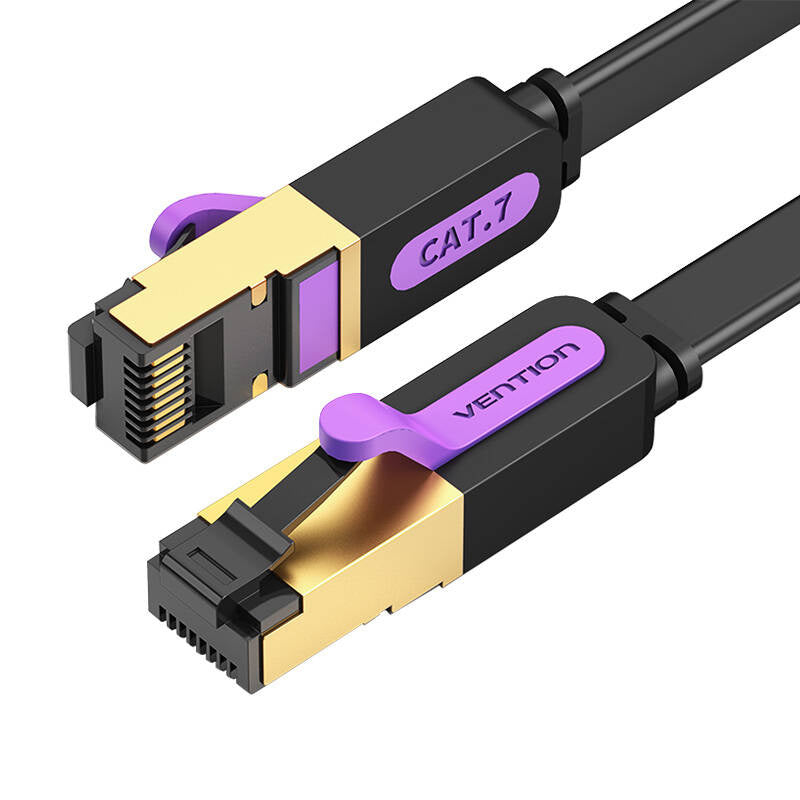 Cumpara acum Cablu de rețea plat UTP CAT7 Vention ICABG RJ45 Ethernet 10Gbps 1,5 m negru de la Mesterul Minune