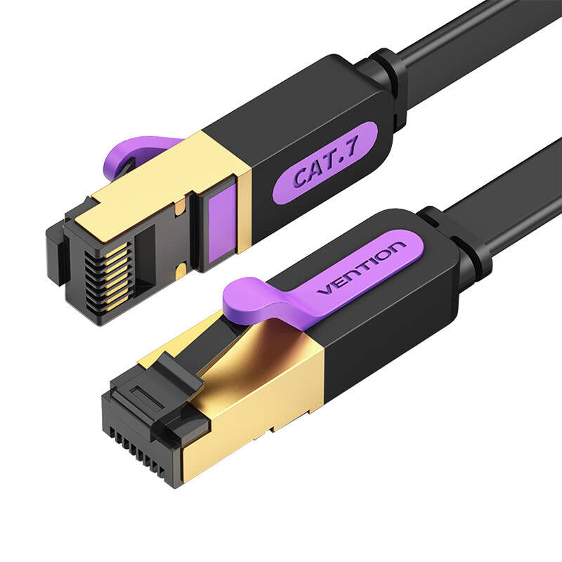 Cumpara acum Cablu de rețea plat UTP CAT7 Vention ICABJ RJ45 Ethernet 10Gbps 5m negru de la Mesterul Minune