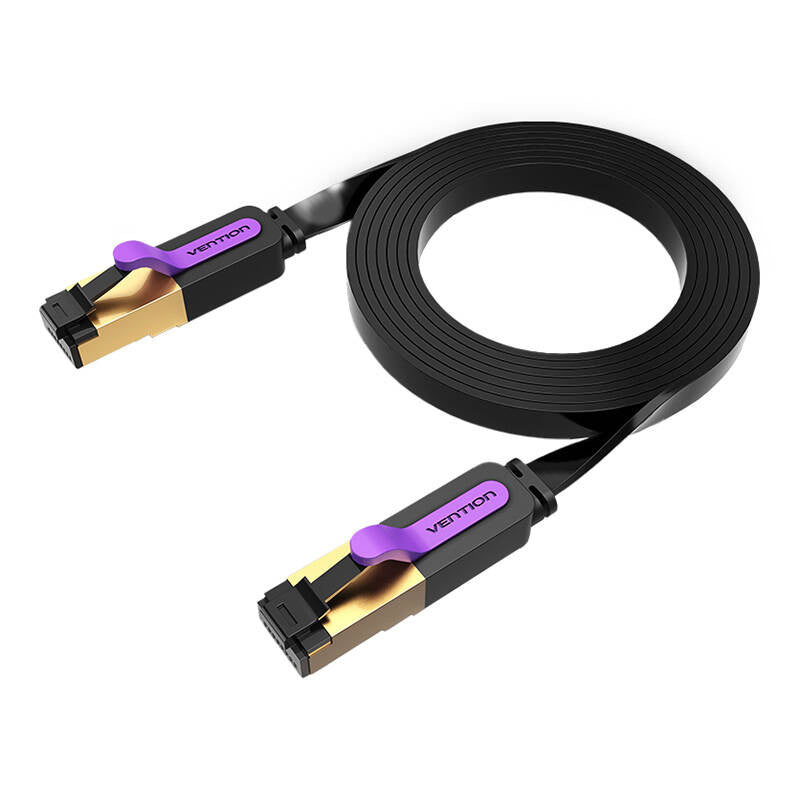 Cumpara acum Cablu de rețea plat UTP CAT7 Vention ICABJ RJ45 Ethernet 10Gbps 5m negru de la Mesterul Minune