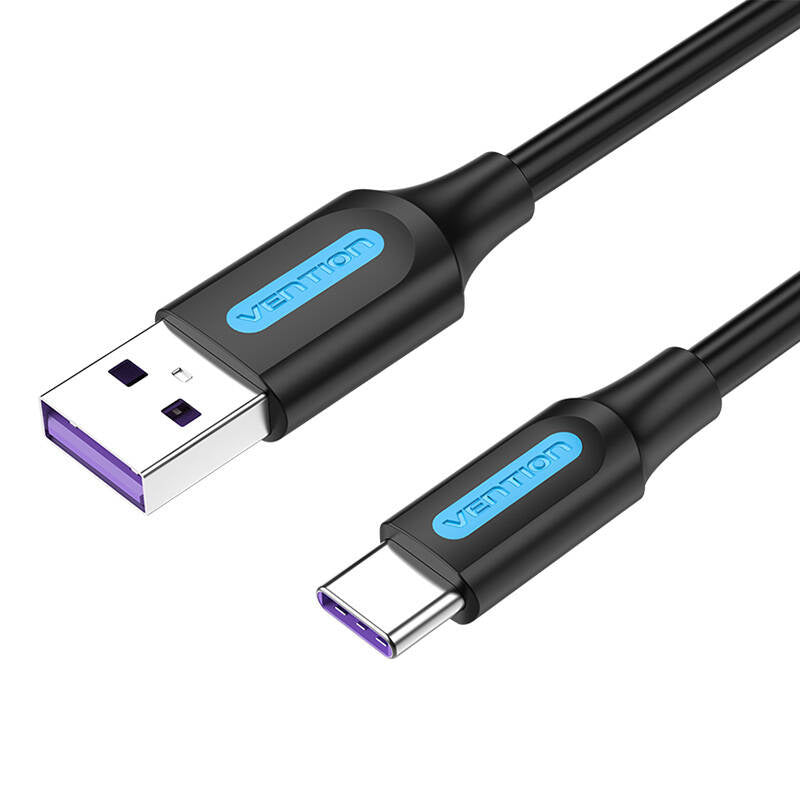 Cumpara acum Cablu USB 2.0 A la USB-C Vention CORBI 5A 3m negru PVC de la Mesterul Minune