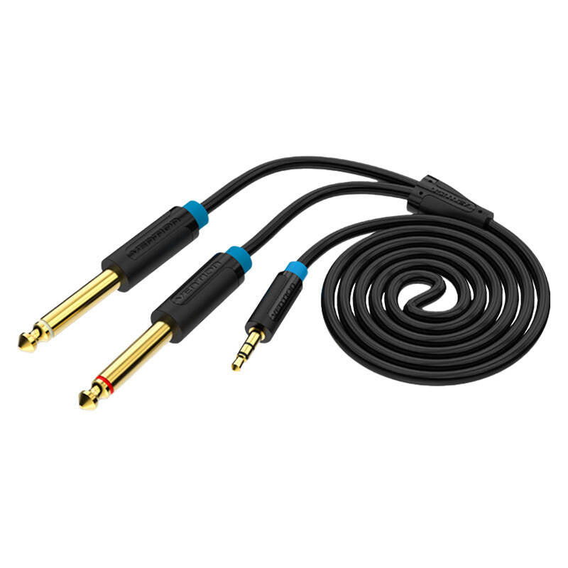 Cumpara acum Cablu audio de la 3,5 mm TRS la 2 x 6,35 mm Vention BACBG 1,5 m (negru) de la Mesterul Minune