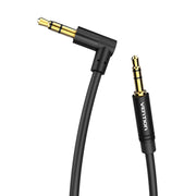Cumpara acum Cablu audio AUX 3,5 mm la 90° 3,5 mm Vention BAKBF-T 1m negru de la Mesterul Minune