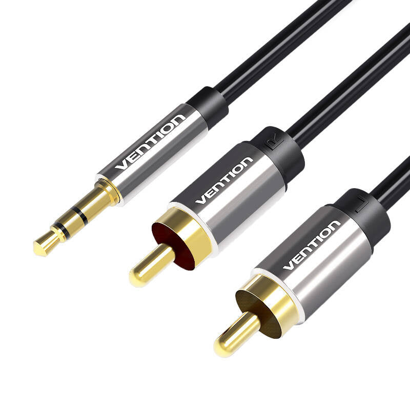 Cumpara acum Cablu audio de 3,5 mm la 2 x RCA Vention BCFBI 3m Negru de la Mesterul Minune