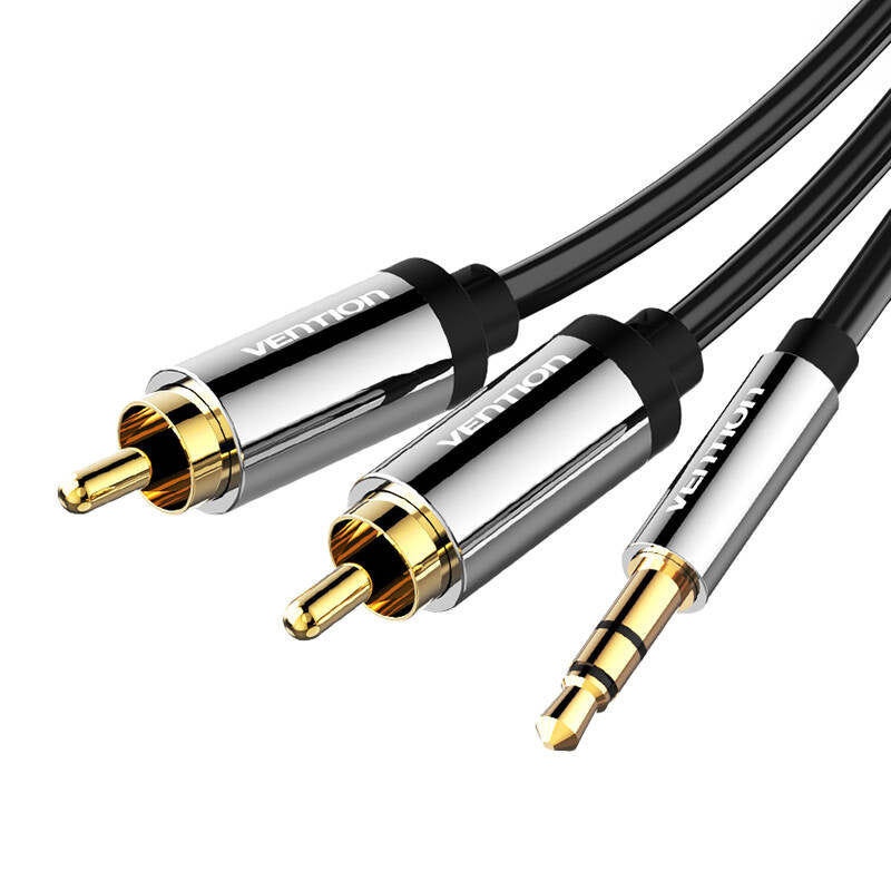 Cumpara acum Cablu audio de 3,5 mm la 2 x RCA Vention BCFBI 3m Negru de la Mesterul Minune