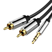 Cumpara acum Cablu audio de 3,5 mm la 2 x RCA Vention BCFBI 3m Negru de la Mesterul Minune