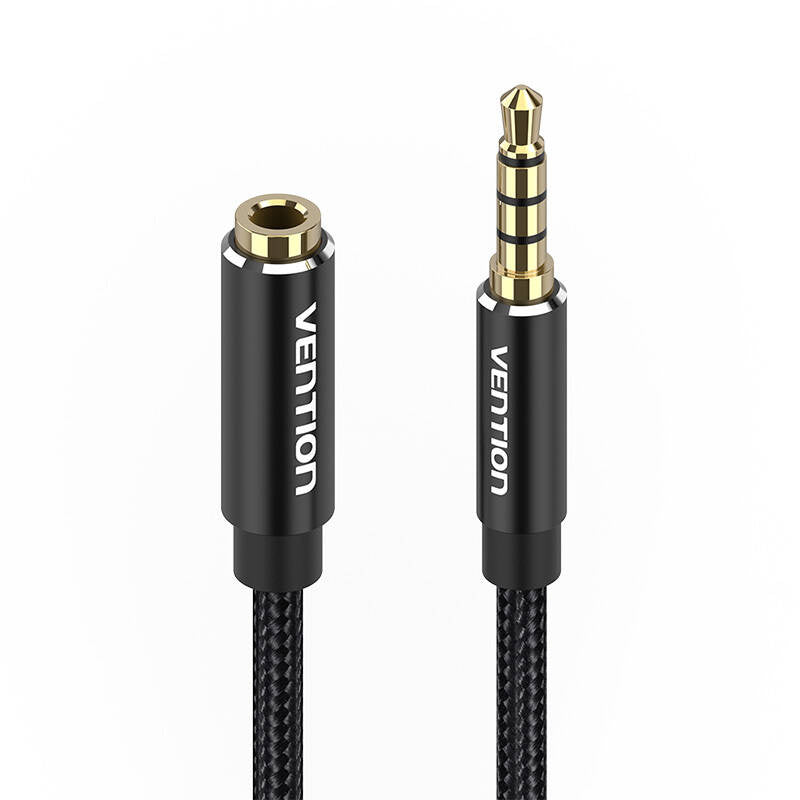 Cumpara acum Cablu audio TRRS de 3,5 mm mascul la 3,5 mm femelă Vention BHCBJ 5m negru de la Mesterul Minune