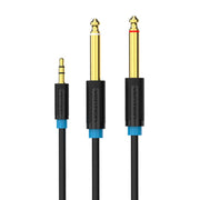 Cumpara acum Cablu audio TRS 3,5 mm la 2 x 6,35 mm Vention BACBJ 5m negru de la Mesterul Minune