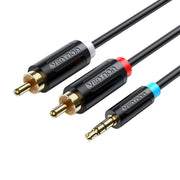 Cumpara acum Cablu adaptor audio de 3,5 mm masculin la 2 x RCA masculin Vention BCLBK 8m negru de la Mesterul Minune