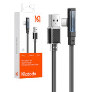 Cumpara acum Cablu USB-C la USB-C Mcdodo CA-3423 90 grade 1.8m cu LED (negru) de la Mesterul Minune