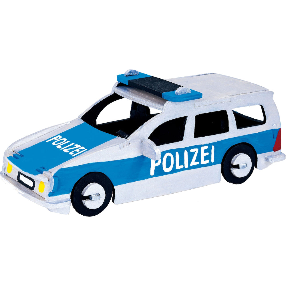 Cumpara acum Sablon din lemn, masina de politie, pentru traforaj, dimensiunea A4 de la Mesterul Minune