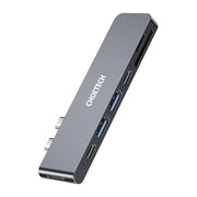 Cumpara acum Choetech HUB-M14 docking station pentru Macbook Pro, 7-in-2 USB-C, Thunderbolt 3 (argintiu) de la Mesterul Minune