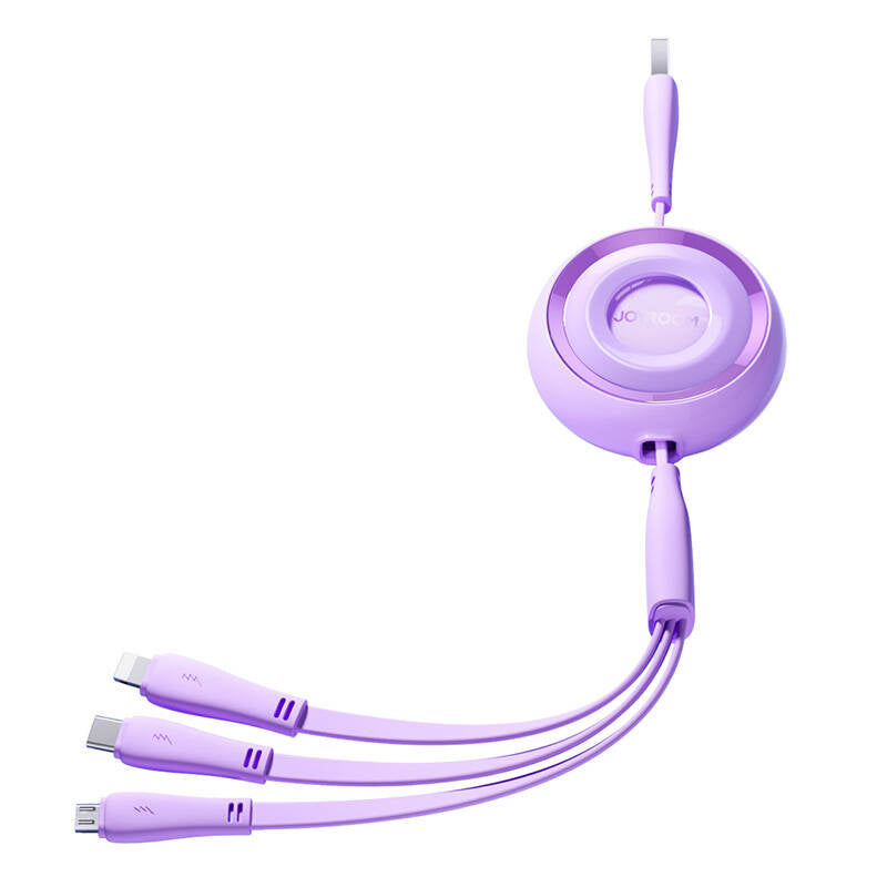 Cumpara acum Cablu 3in1 Joyroom Colorful USB to USB-C/Lightning/Micro USB 3,5 A, 1m (violet) de la Mesterul Minune