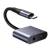 Cumpara acum Adaptor audio 2 în 1 Joyroom SY-L01 Lightning la 3,5 mm + Lightning (negru) de la Mesterul Minune