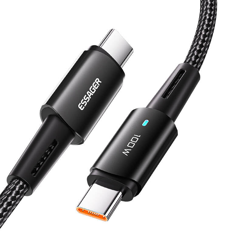 Cumpara acum Cablu USB-C la USB-C 100W Essager 1m (negru) de la Mesterul Minune