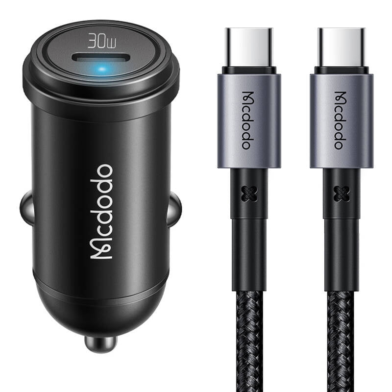Cumpara acum Încărcător auto McDodo CC-7493 65W cu cablu Mini USB-C alb cu cip E-mark 1m 100W (negru) de la Mesterul Minune