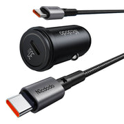 Cumpara acum Încărcător auto McDodo CC-7493 65W cu cablu Mini USB-C alb cu cip E-mark 1m 100W (negru) de la Mesterul Minune