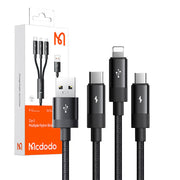 Cumpara acum Cablu 3in1 USB la USB-C / Lightning / Micro USB, Mcdodo CA-5790, 3.5A, 1.2m (negru) de la Mesterul Minune