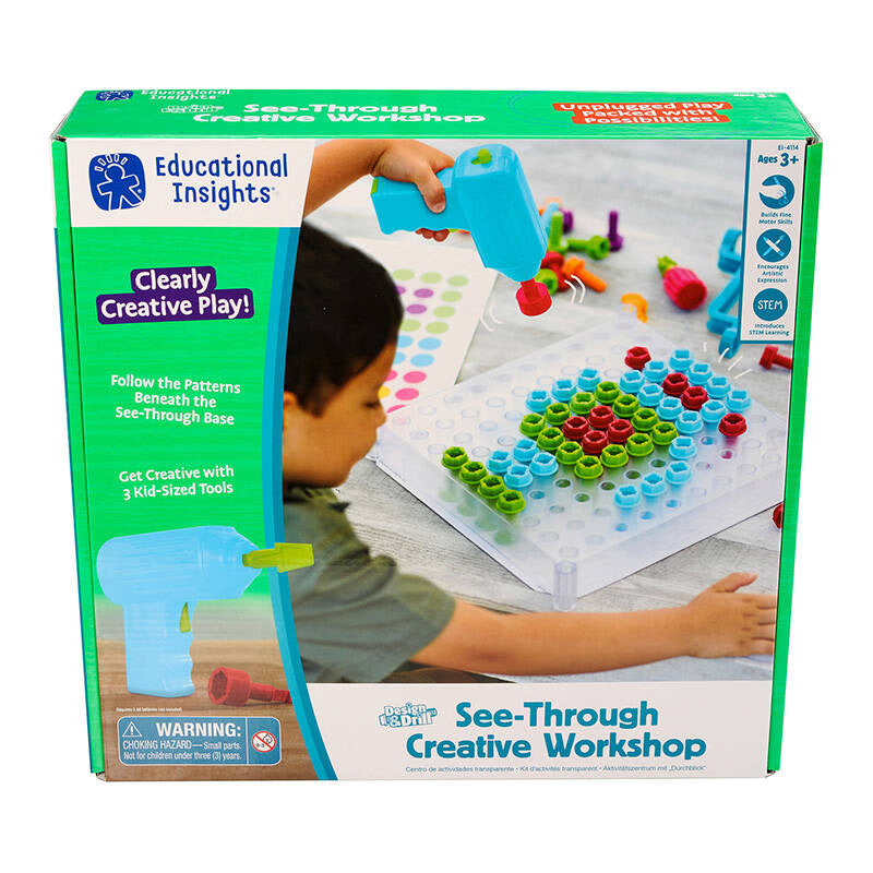 Cumpara acum Learning Resources burghiu și șurubelniță jucărie cu kit de construcție EI-4114 (transparent) de la Mesterul Minune