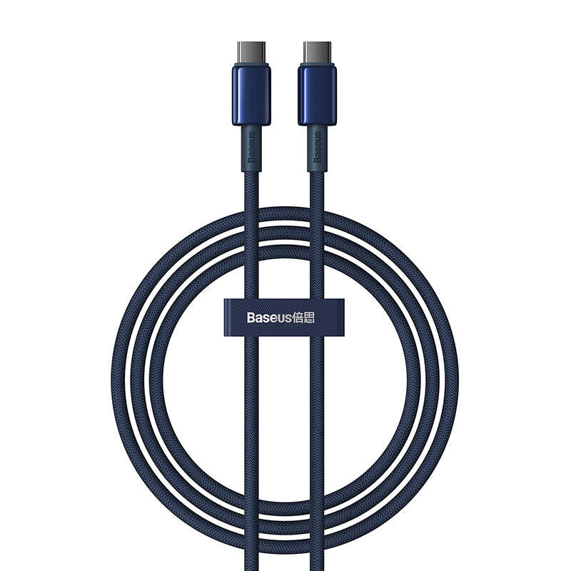 Cumpara acum Cablu USB-C do USB-C Baseus Tungsten Gold, 100W, 1m (niebieski) de la Mesterul Minune