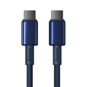 Cumpara acum Cablu USB-C do USB-C Baseus Tungsten Gold, 100W, 2m (niebieski) de la Mesterul Minune