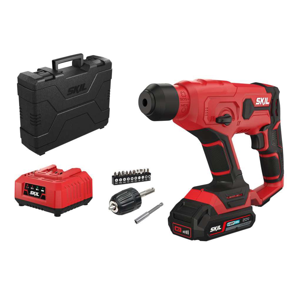 SKIL 3810 GA Rotopercutor cu acumulator RH1E3810GA, 3 in 1, SDS+, 1J, 0-900 rpm, 1x Accu 2.5Ah, accesorii, incarcator si geanta