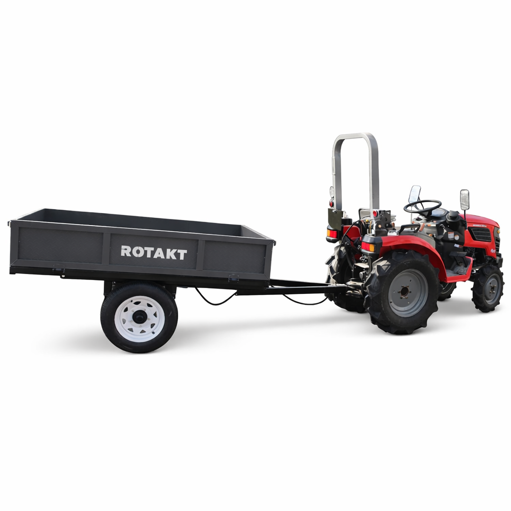 Cumpara Remorca agricola Rotakt 1T pentru tractor cu basculare hidraulica,dimensiune bena 200x106cm de la Mesterul Minune