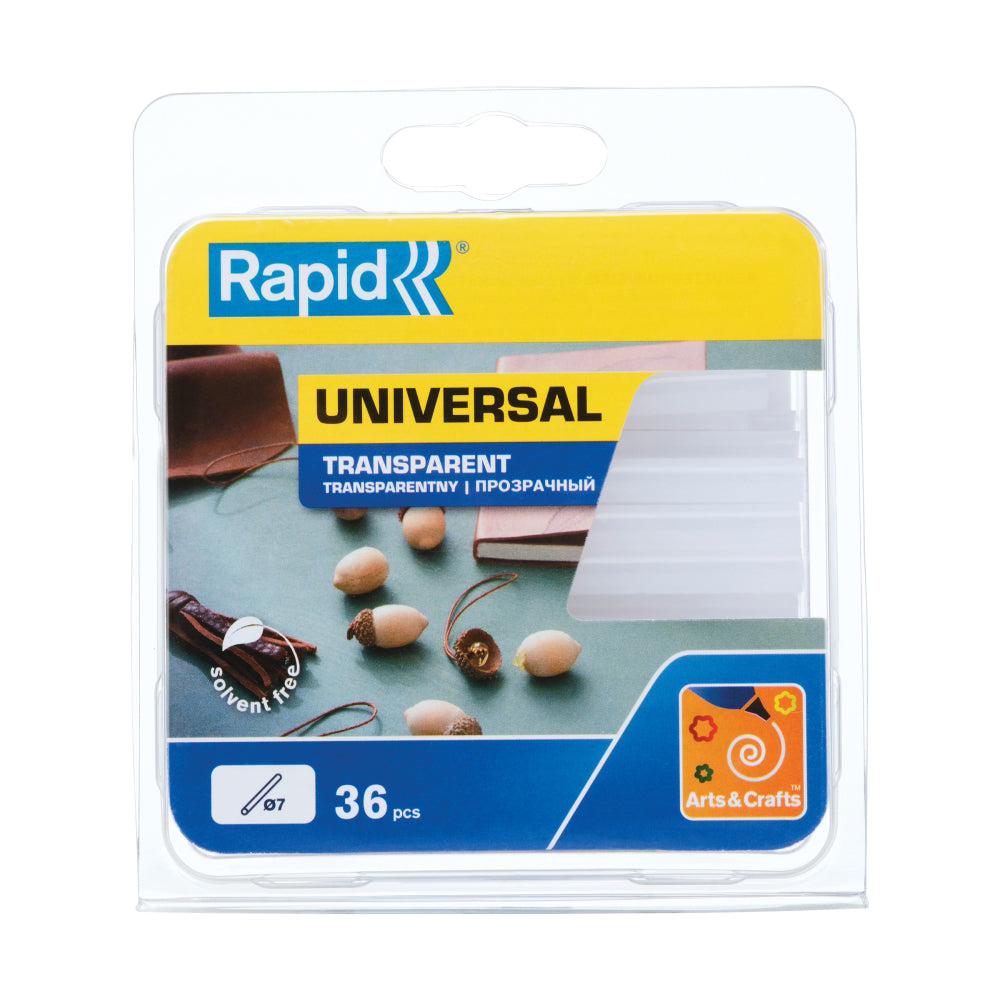 Cumpara acum set 36 batoane de adeziv, universale, transparente, 7 x 90 mm, Rapid de la Mesterul Minune