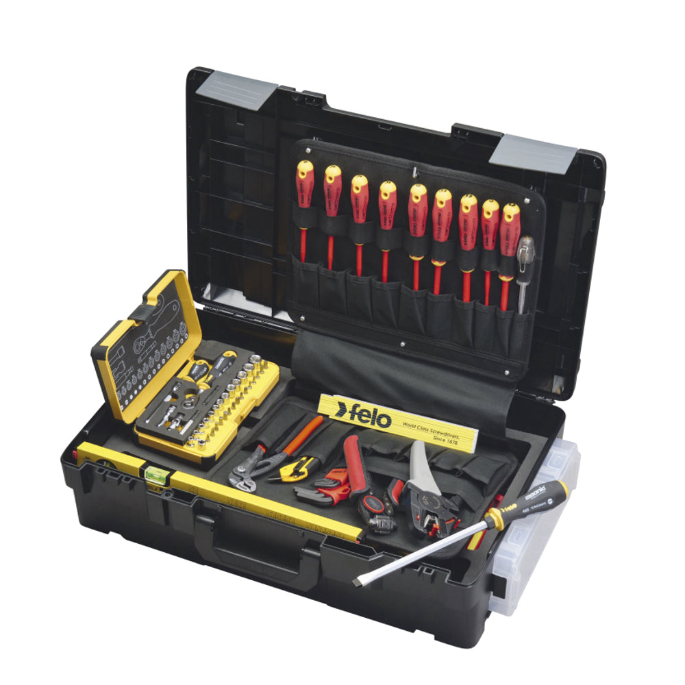Felo 41387818, Trusa cu unelte VDE, Ergonic E-Slim in cutie XL-BOXX, 78 piese