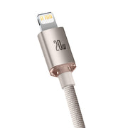 Cumpara acum Baseus Crystal Shine USB-C la iP cablu, 20W, 1.2m (roz) de la Mesterul Minune