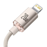 Cumpara acum Baseus Crystal Shine USB-C la iP cablu, 20W, 1.2m (roz) de la Mesterul Minune