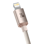 Cumpara acum Baseus Crystal Shine USB-C la iP cablu, 20W, 2m (roz) de la Mesterul Minune