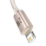 Cumpara acum Cablu USB la iP Baseus Crystal Shine, 2.4A, 1.2m (roz) de la Mesterul Minune