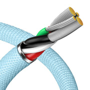 Cumpara acum Cablu USB la iP Baseus Crystal Shine, 2.4A, 2m (albastru) de la Mesterul Minune