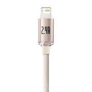 Cumpara acum Cablu USB la iP Baseus Crystal Shine, 2.4A, 2m (roz) de la Mesterul Minune