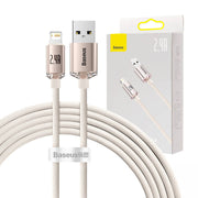 Cumpara acum Cablu USB la iP Baseus Crystal Shine, 2.4A, 2m (roz) de la Mesterul Minune
