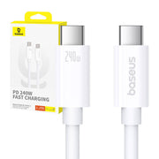 Cumpara acum Cablu USB-C la USB-C Baseus Superior USB4, 240W, 1m (alb) de la Mesterul Minune