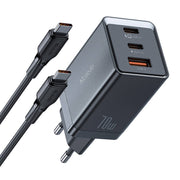 Cumpara acum Încărcător de rețea GaN Mcdodo CH-1543, 2x USB-C, 1x USB, 67W + cablu USB-C la USB-C 2m (negru) de la Mesterul Minune