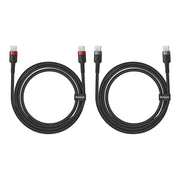 Cumpara acum Cablu Baseus Cafule USB-C la USB-C 100W, 1m, 2psc (roșu negru, gri negru) de la Mesterul Minune