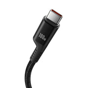 Cumpara acum Cablu de încărcare rapidă USB-C la USB-C Baseus Fish-Eye 100W, 1m (negru) de la Mesterul Minune