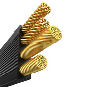 Cumpara acum Cablu de încărcare rapidă 3in1 Baseus Free2Draw, USB la micro USB+USB-C+Lightning, 3.5A, 1.1m (negru) de la Mesterul Minune