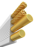 Cumpara acum Cablu de încărcare rapidă 3in1 Baseus Free2Draw, USB la micro USB+USB-C+Lightning, 3.5A, 1.1m (alb) de la Mesterul Minune