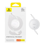 Cumpara acum Baseus Free2Pull Mini USB-C la USB-C cablu USB, 60W, 1, (alb) de la Mesterul Minune