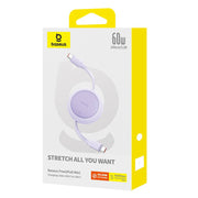 Cumpara acum Baseus Free2Pull Mini USB-C la USB-C 60W cablu USB, 1m (violet) de la Mesterul Minune