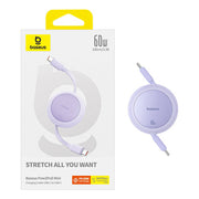 Cumpara acum Baseus Free2Pull Mini USB-C la USB-C 60W cablu USB, 1m (violet) de la Mesterul Minune