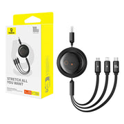 Cumpara acum Cablu 3 în 1 Baseus Free2Draw USB către M+L+C 100W, 1,1 m (negru) de la Mesterul Minune