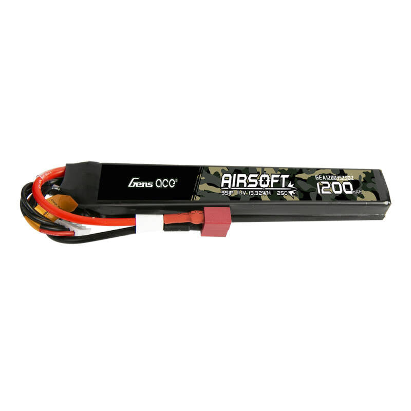 Cumpara acum Gens Ace 25C 1200mAh 3S1P 11.1V Saddle Airsoft Gun Lipo baterie cu T Plug de la Mesterul Minune
